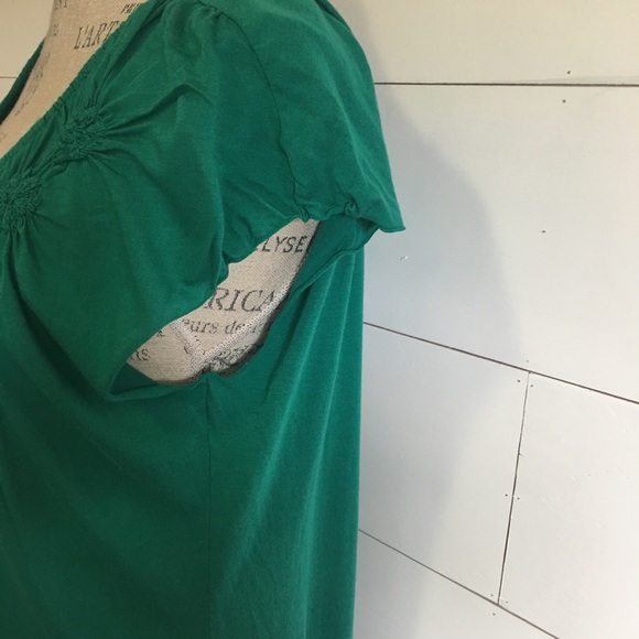 INC green crochet embellished blouse - Picture 4 of 5